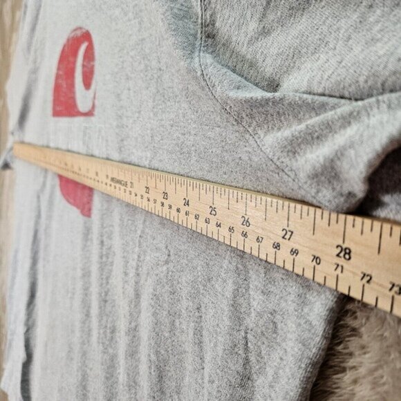 Carhartt T-Shirt Big Logo Canada Spellout Relaxed Fit Short Sleeve Size 2XL Gray - Picture 3 of 10